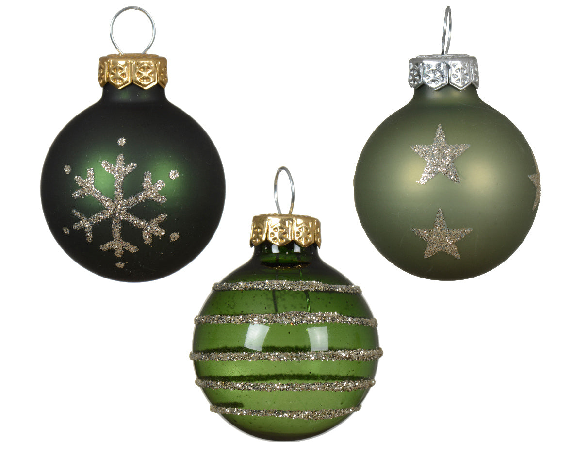 Kaemingk Green Star Christmas Baubles