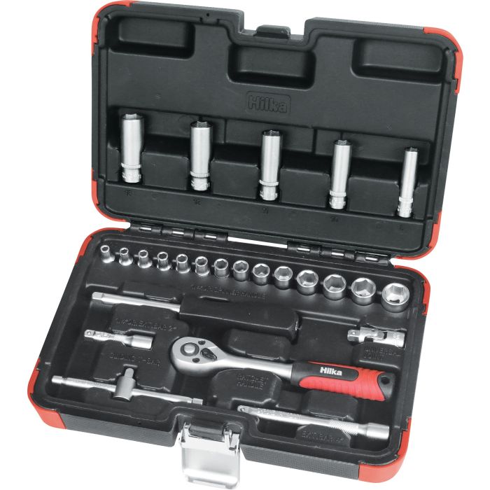 Hilka 25 pce 1/4" Drive Socket Set Metric