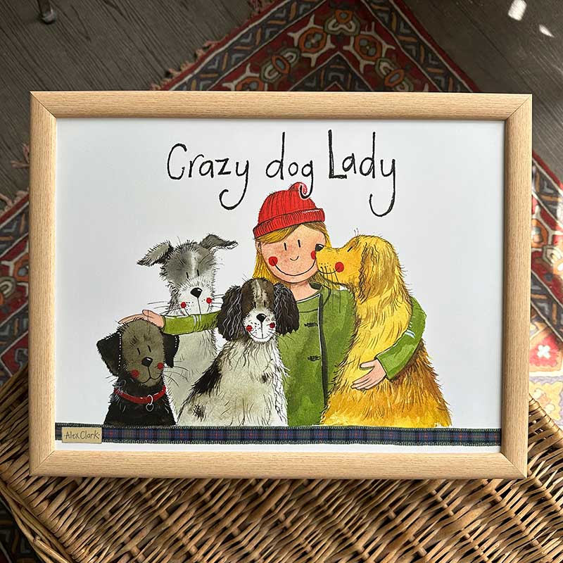 Alex Clark Dog Lady Lap Tray