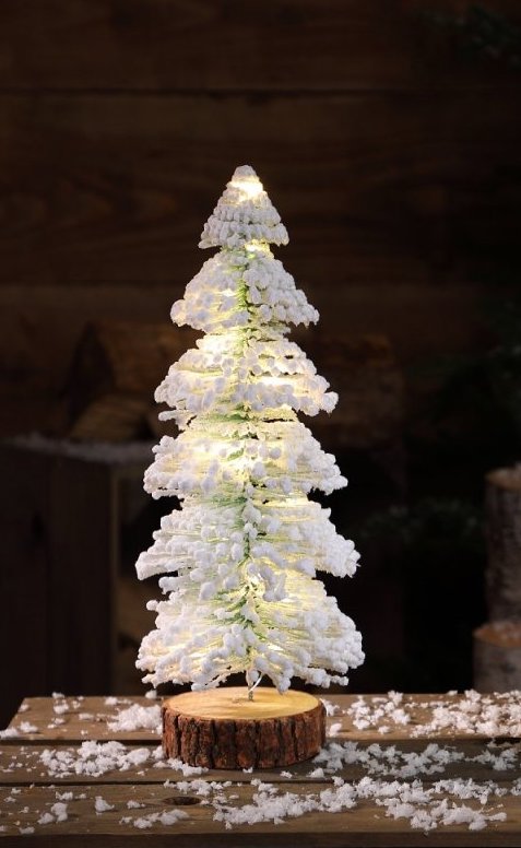 Noma Snowy Tree With Warm White Leds 36cm