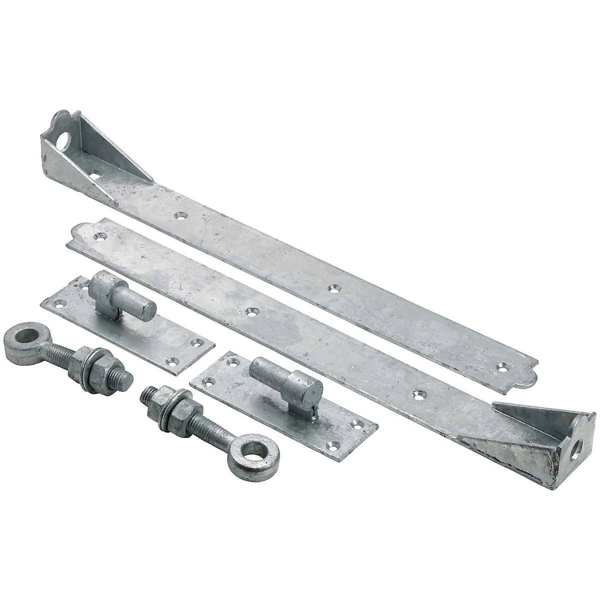 Perry 150mm 6 inch black twisted ring gate latch set with spindle bar and receiver brackets