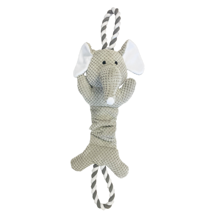 Happy Pet Dog Toy Ropee Top N Tail Elephant