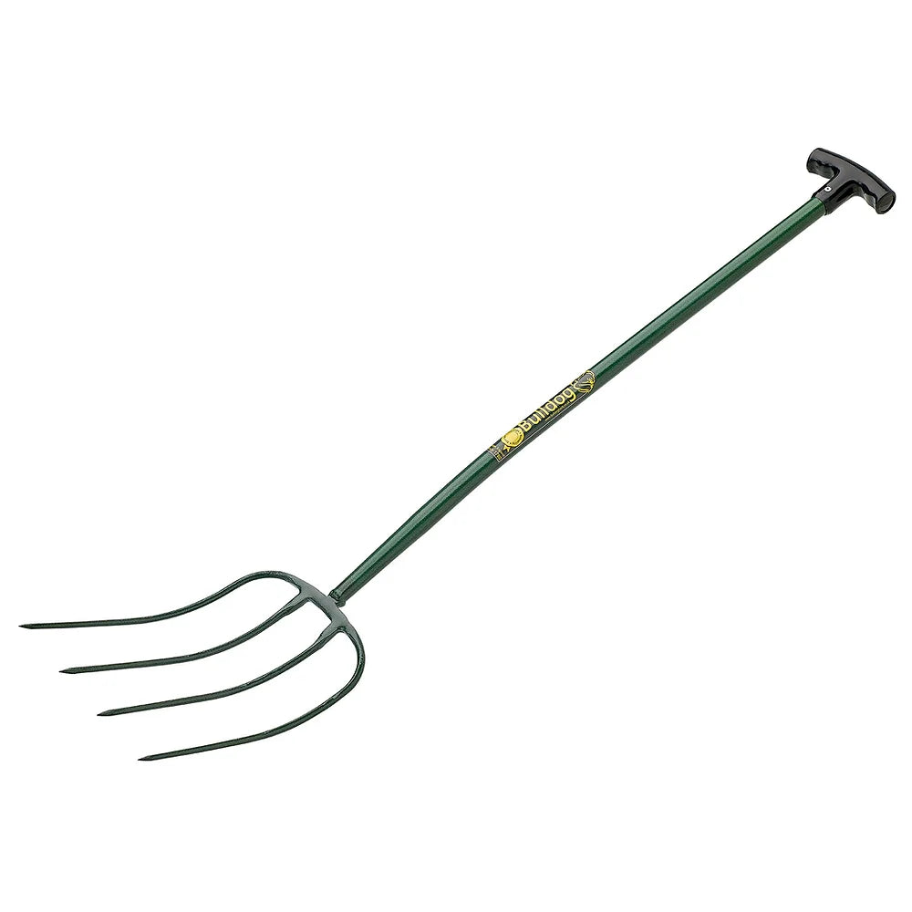 Bulldog Manure Fork 4 Prong 32" All Metal T-Handle