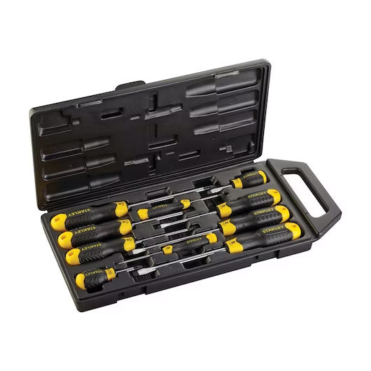 Stanley Cushion Grip Screwdriver Pozidriv Parallel Screwdriver Set 10-Piece