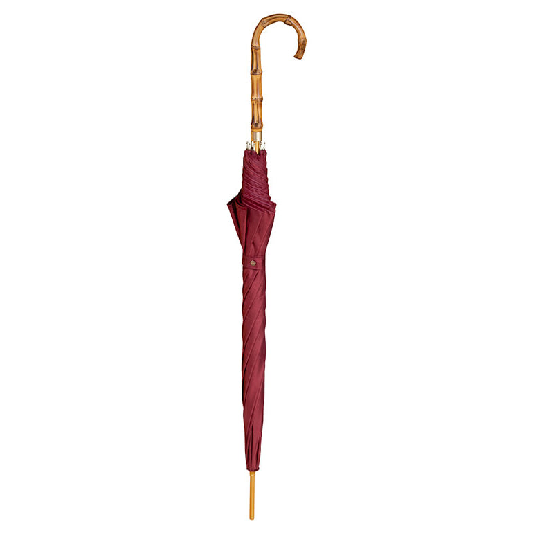 Classic Canes Womens Umbrella Bamboo Handle Burgundy Canopy