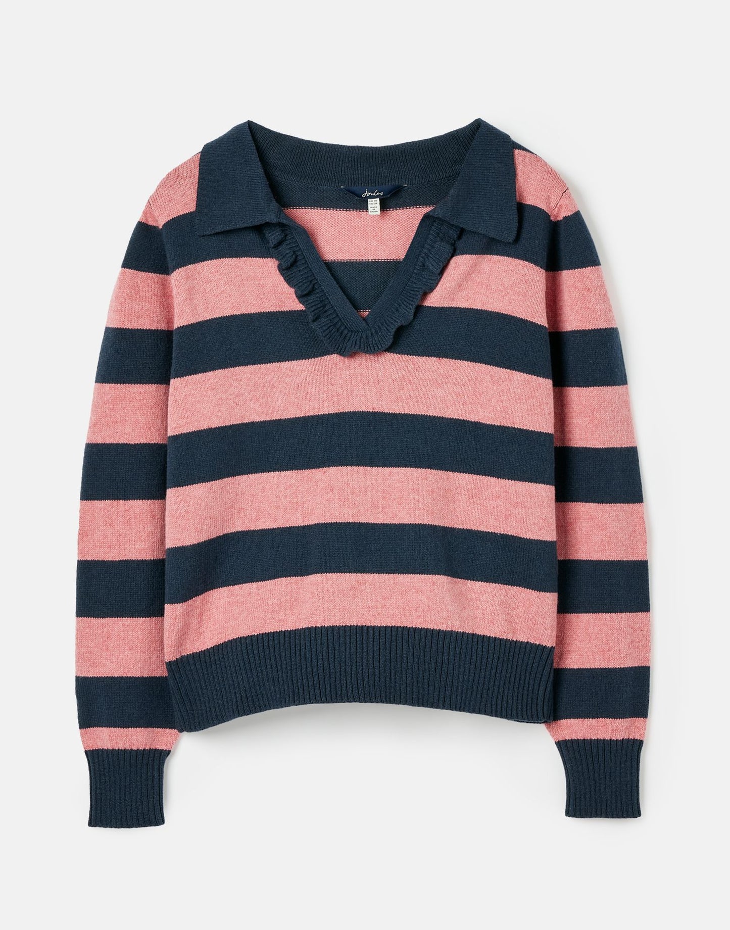 Joules Maddie Striped V Neck Jumper