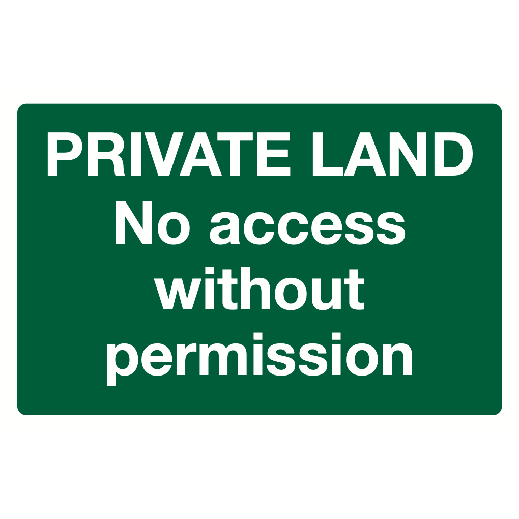 Parrot Signs & Graphics Private Land No Access Without Permission Sign 240 x 360mm