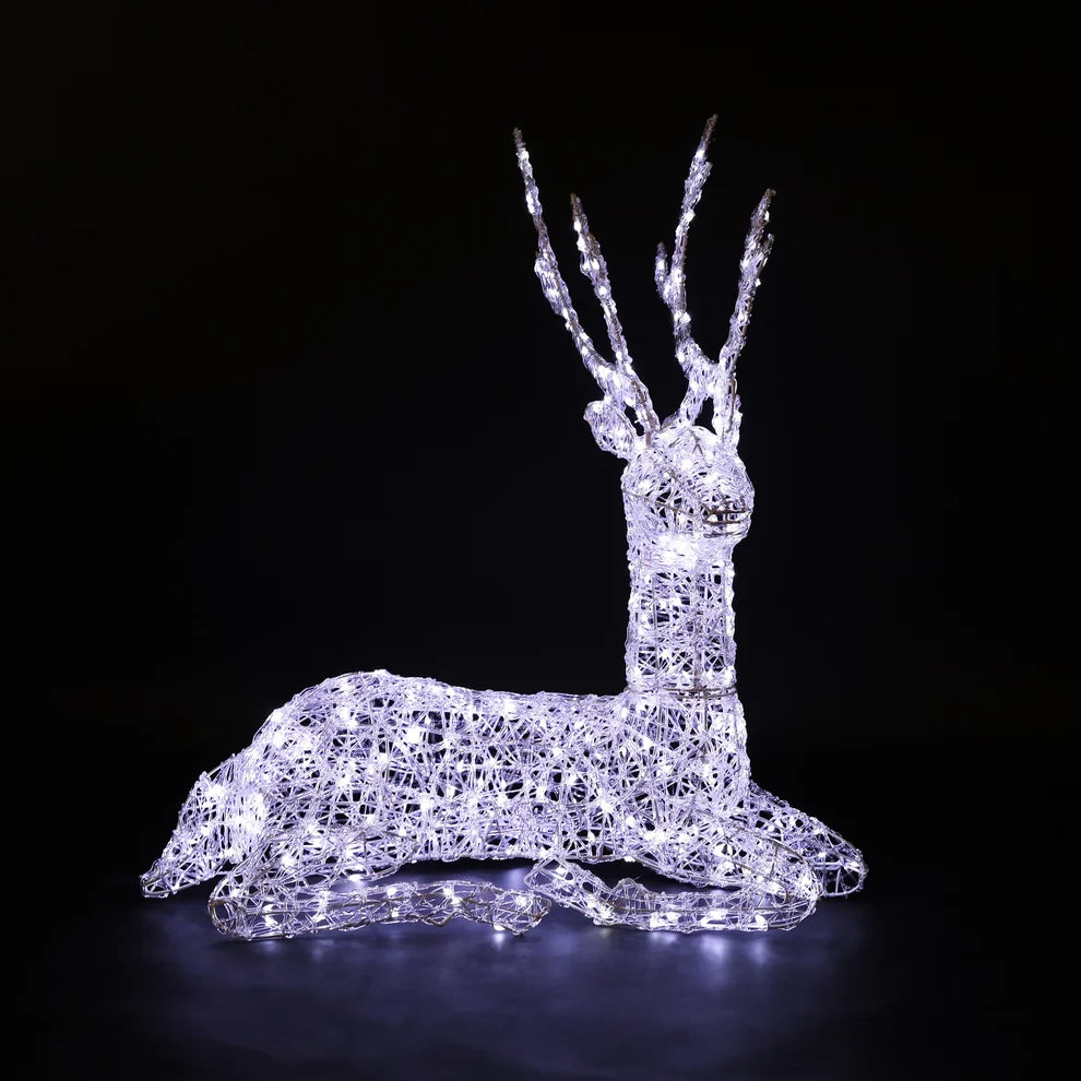 NOMA 85cm spun acrylic resting stag illuminated Christmas feature light