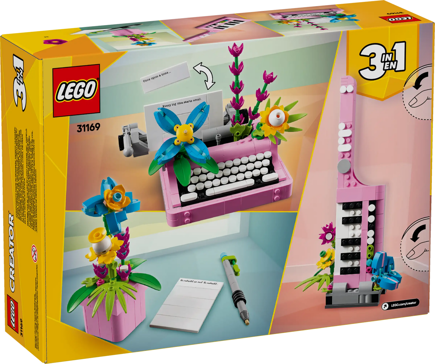 Lego Creator Typewriter with Flowers 31169