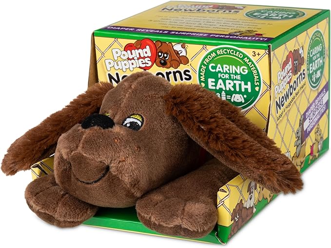 Pound Puppies Newborns Dark Brown Zany
