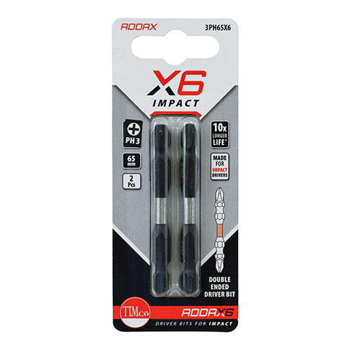 Driver Bits PH3 65mm Double End 2PK