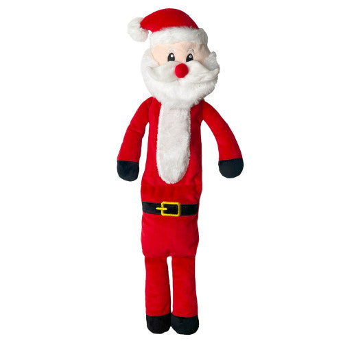 Happy Pet Squeaky Long Legs Santa Dog Toy