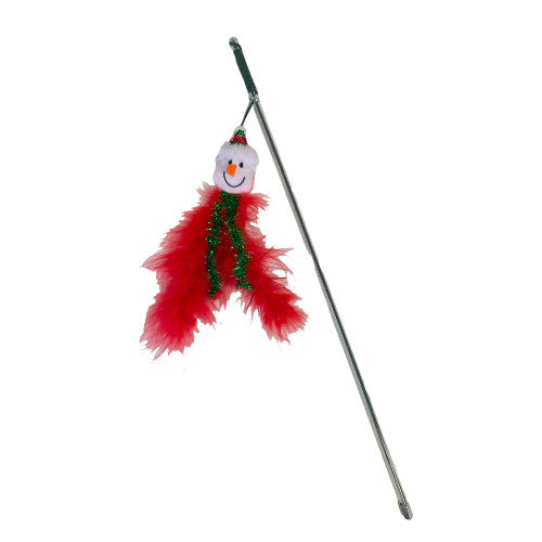 Happy Pet Snowman Sparkle Cat Teaser