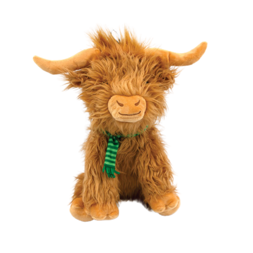Happy Pet Dog Toy Festive Highland Cow Jumbo
