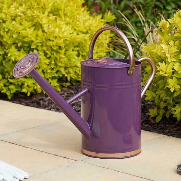 GroZone Metal Watering Can 9L Violet