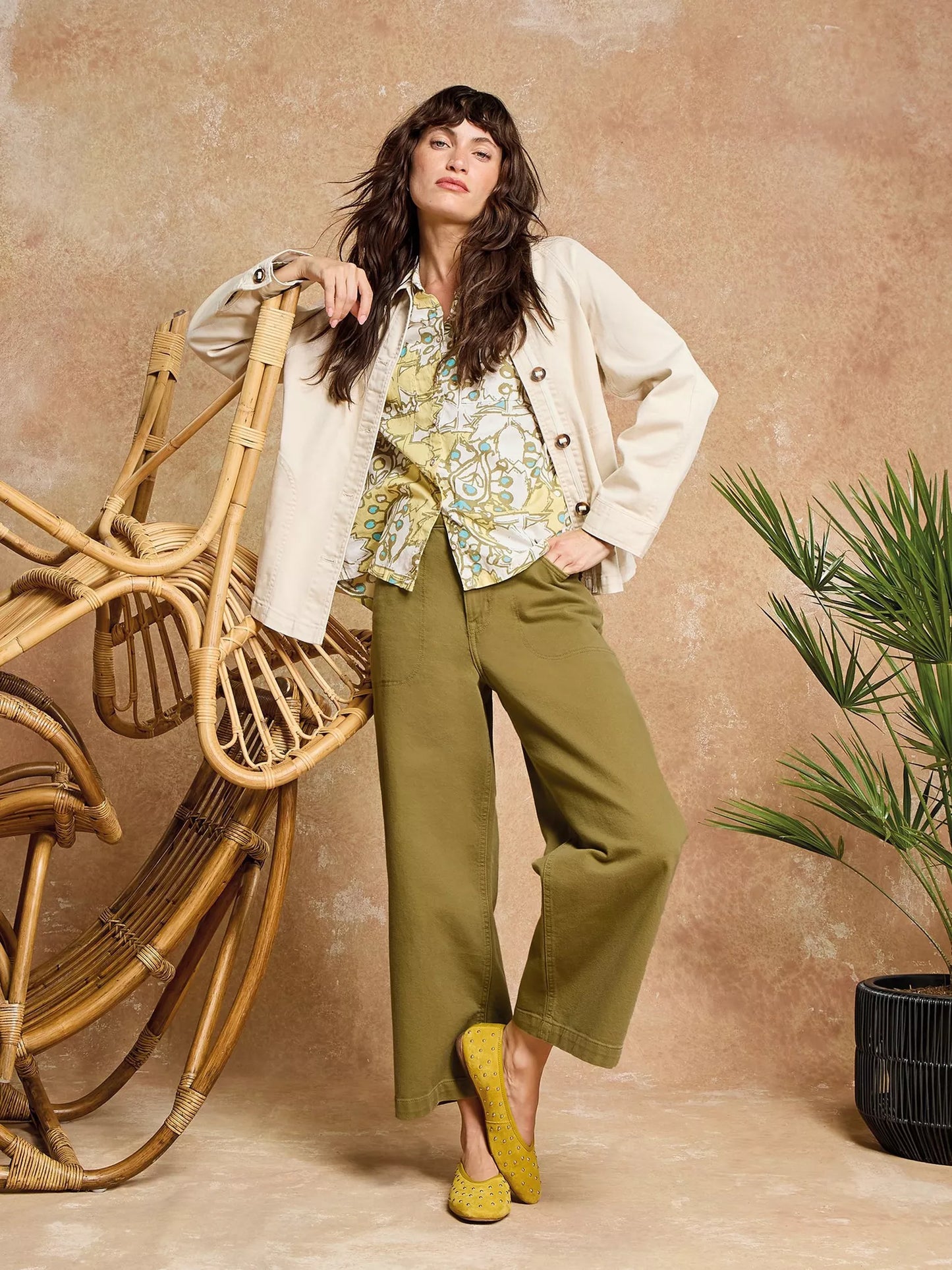 White Stuff Tia Wide Leg Crop Jean