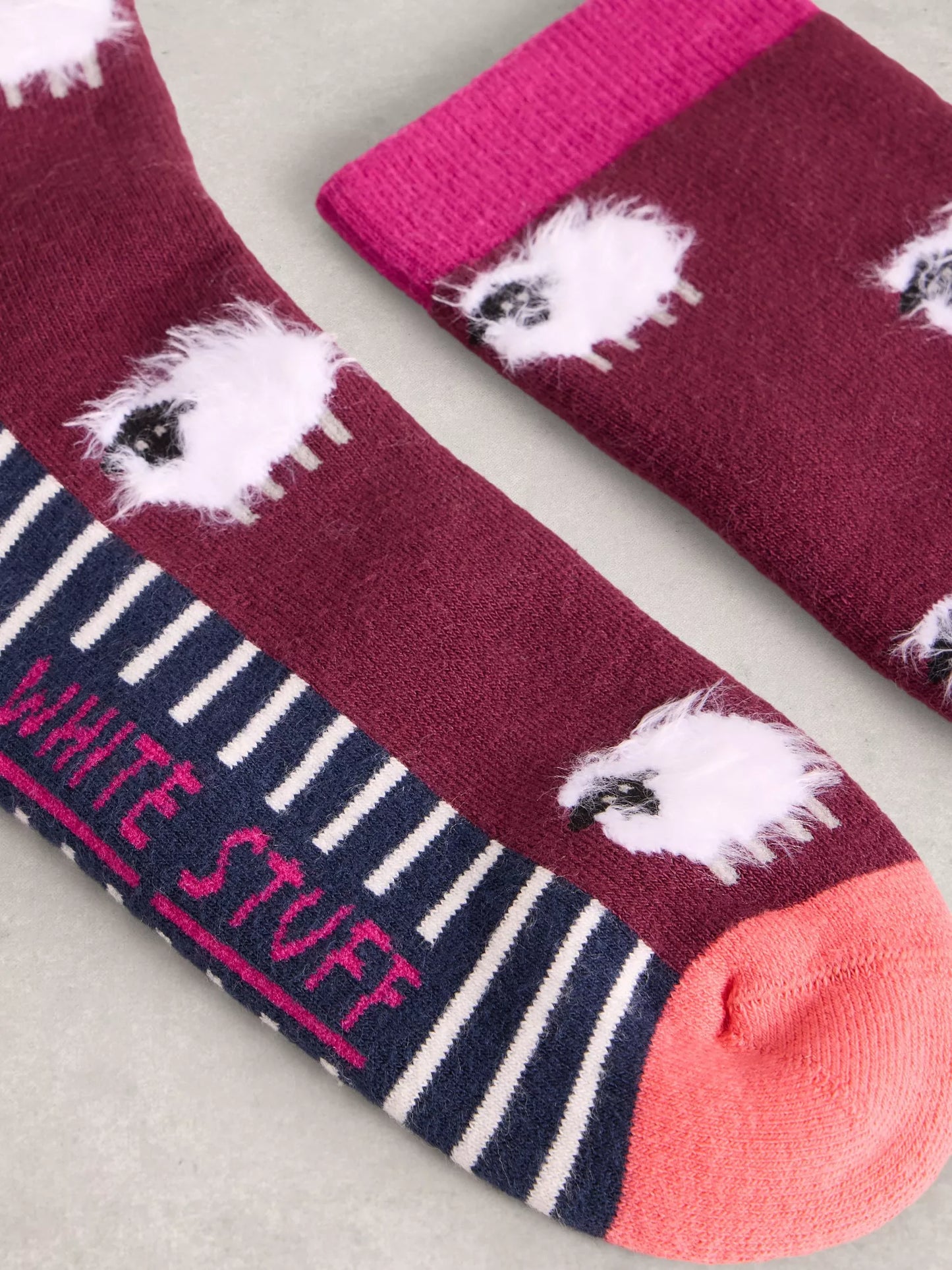 White Stuff Fluffy Knee High Sheep Sock