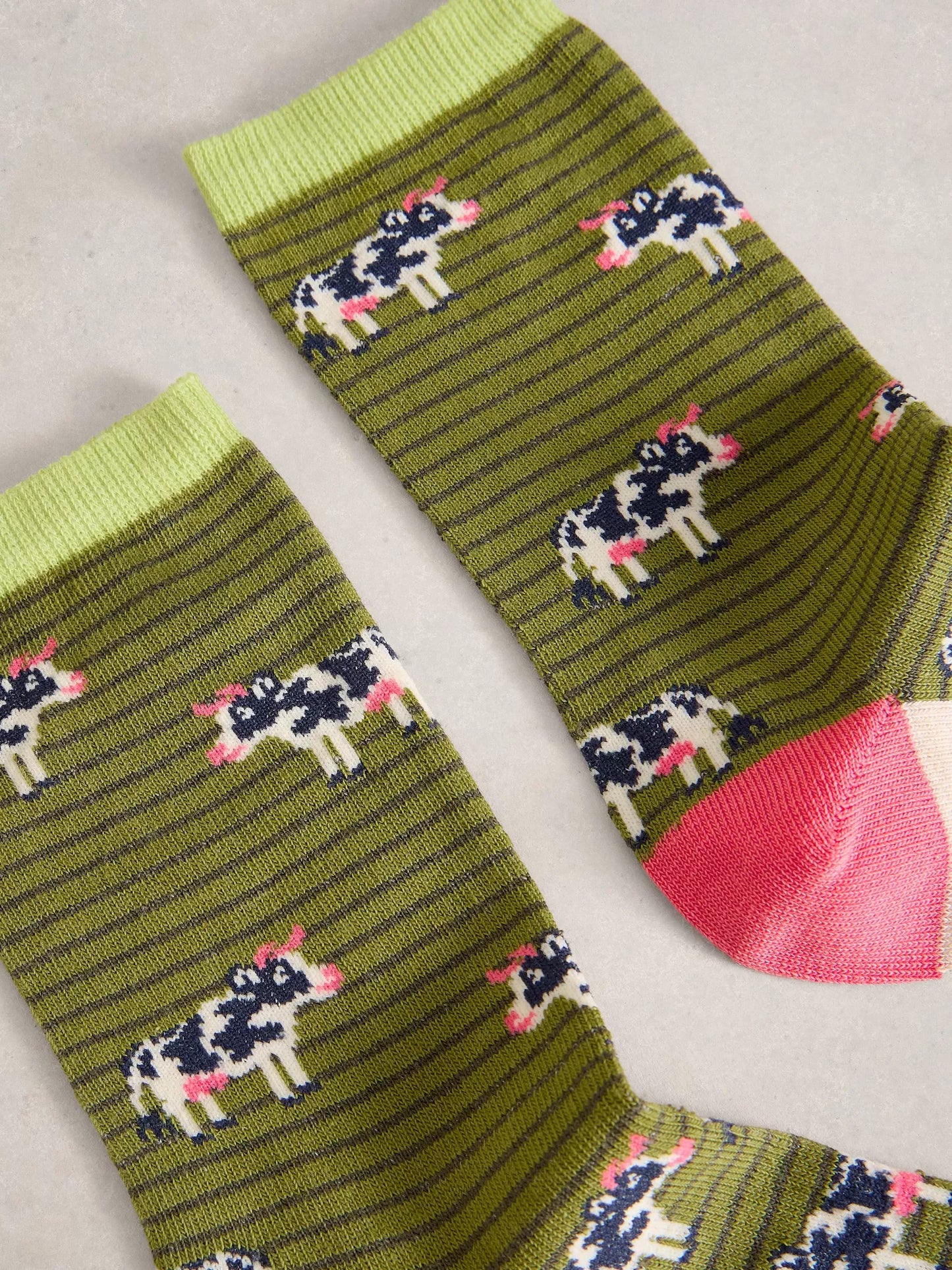 White Stuff Novelty Cow Ankle Sock