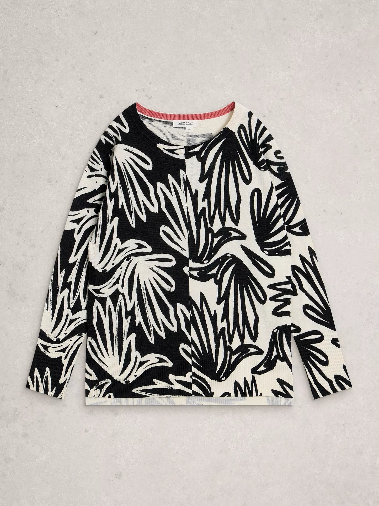 White Stuff Olive Print Crew Neck Jumper