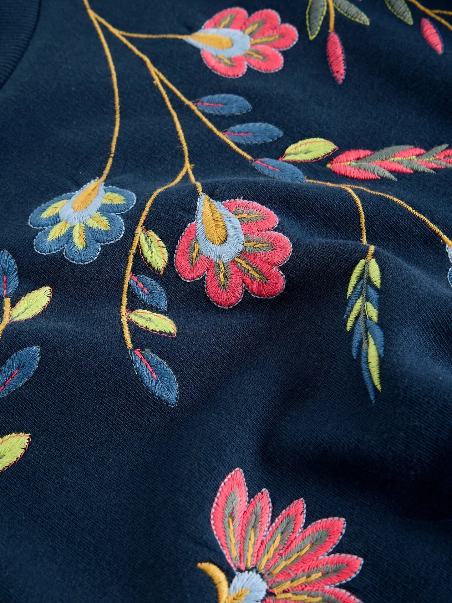 White Stuff Floral Embroidery Sweater