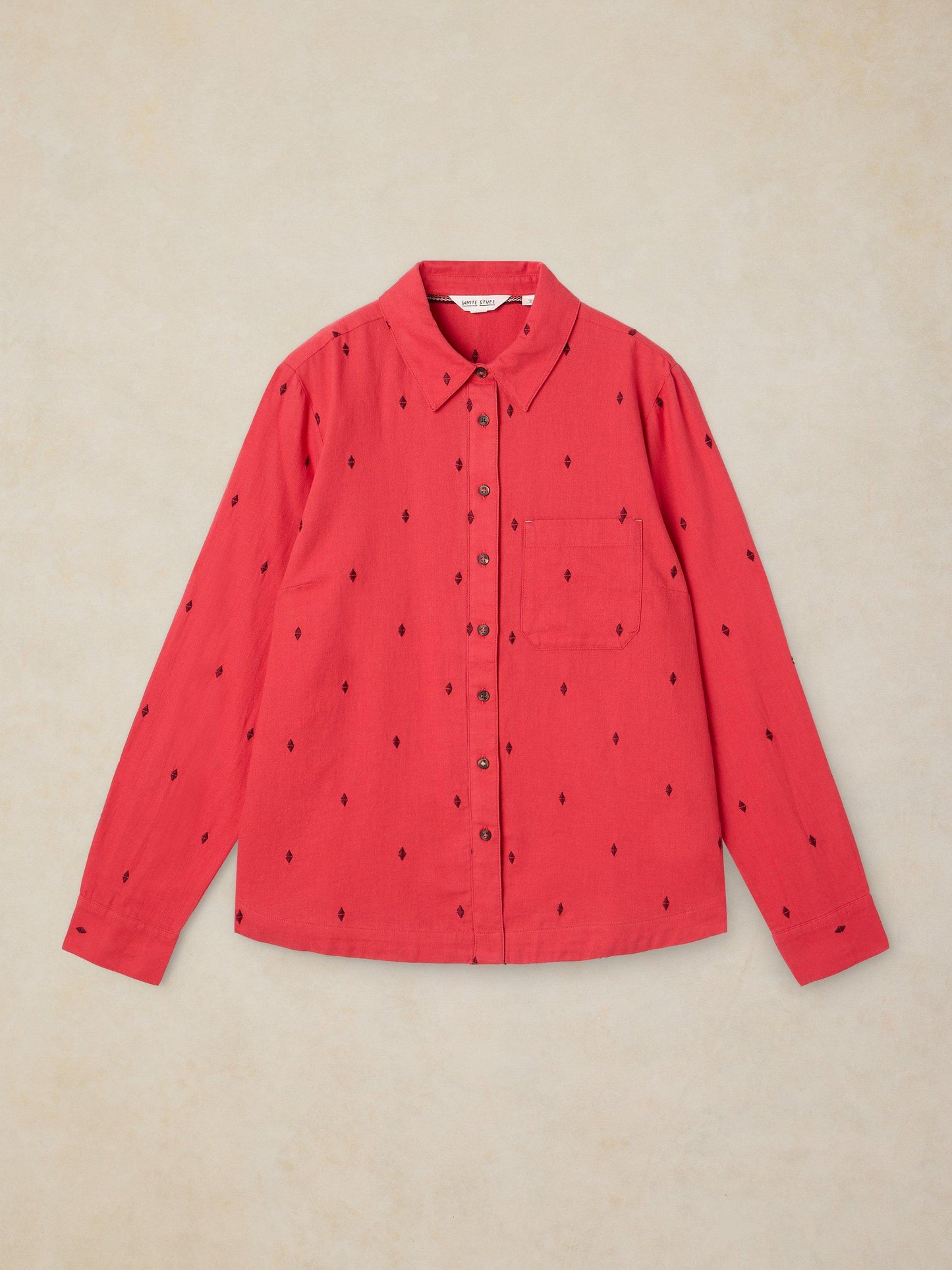White Stuff Libby Organic Cotton Embroidered Shirt