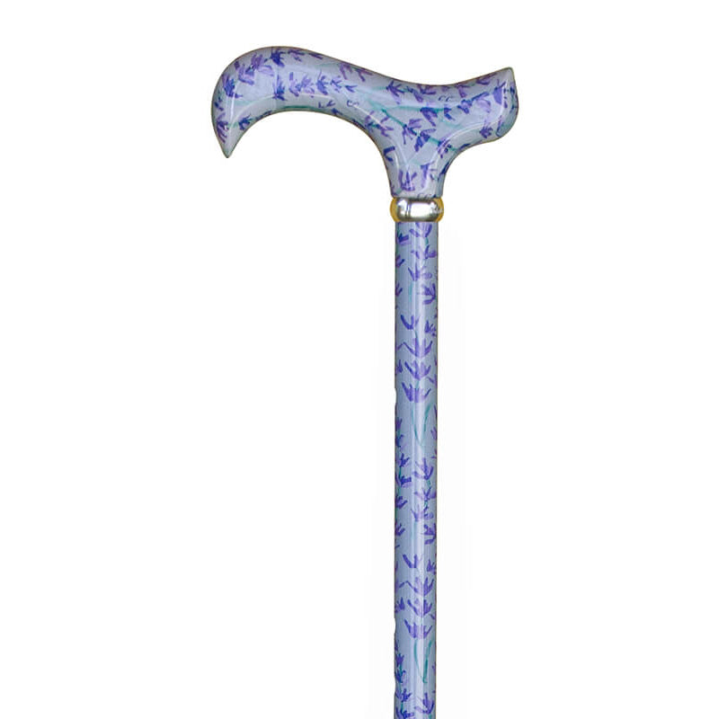 Classic Canes Derby Lavender Print Adjustable Cane
