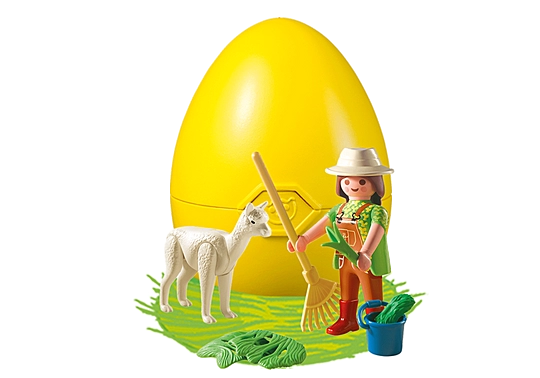 Playmobil Zookeeper with Alpaca Easter Egg