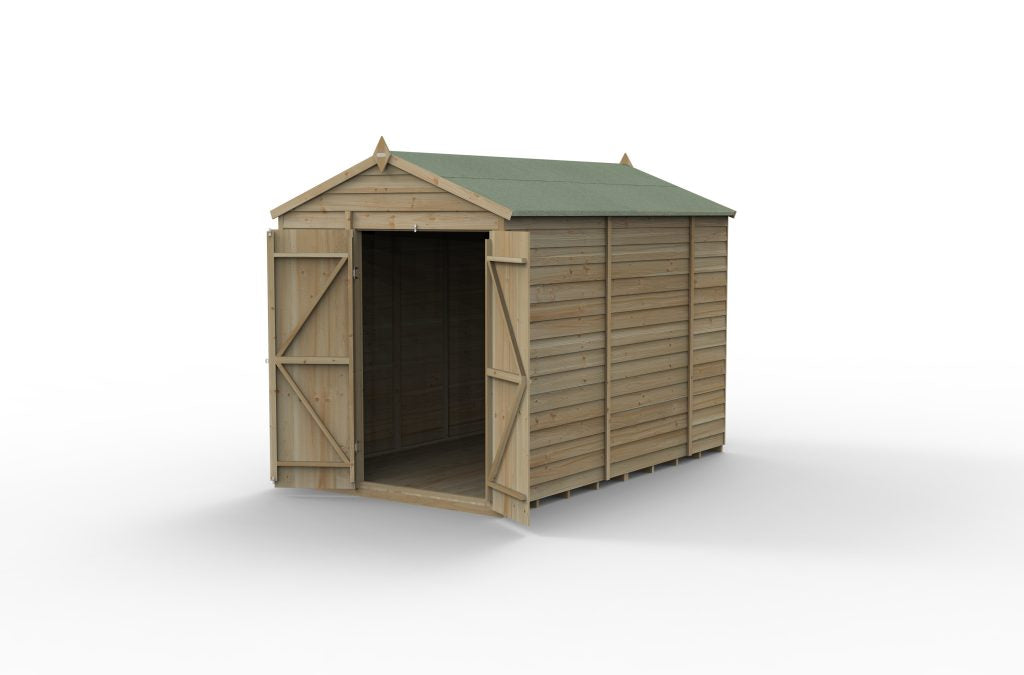 Forest Garden 4life Apex Shed 6x10 with Double Door and No Windows