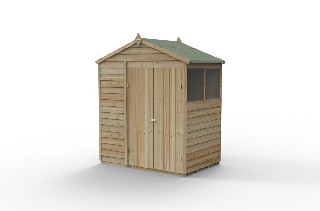 Forest Garden 4life Apex Shed 6x4 - Double Door - 2 Windows