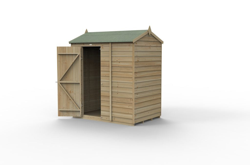 Forest Garden 4life Reverse Apex Shed 6x4 without Windows