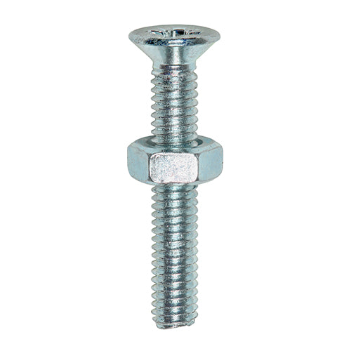 TIMCO Machine Screw & Nut CSK - BZP M5 x 10 - 40 PCS
