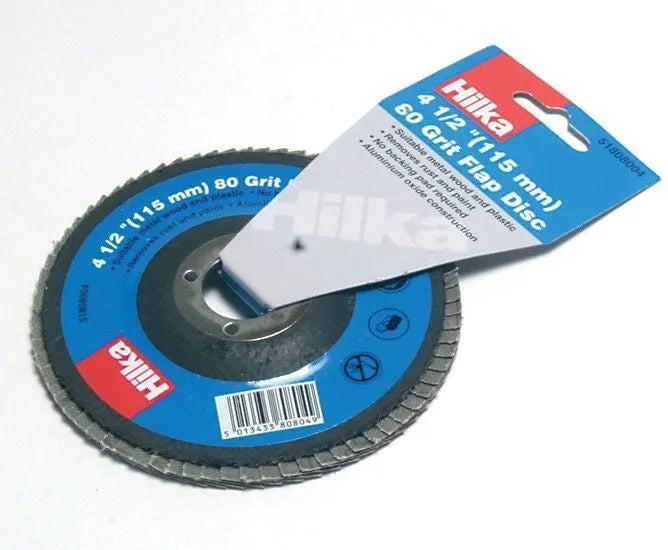 Hilka 4 1/2" (115mm) 60 Grit Flap Disc