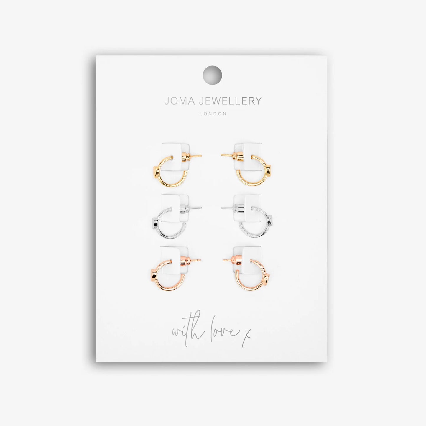 Joma Jewellery Florence Heart Hoops Earrings
