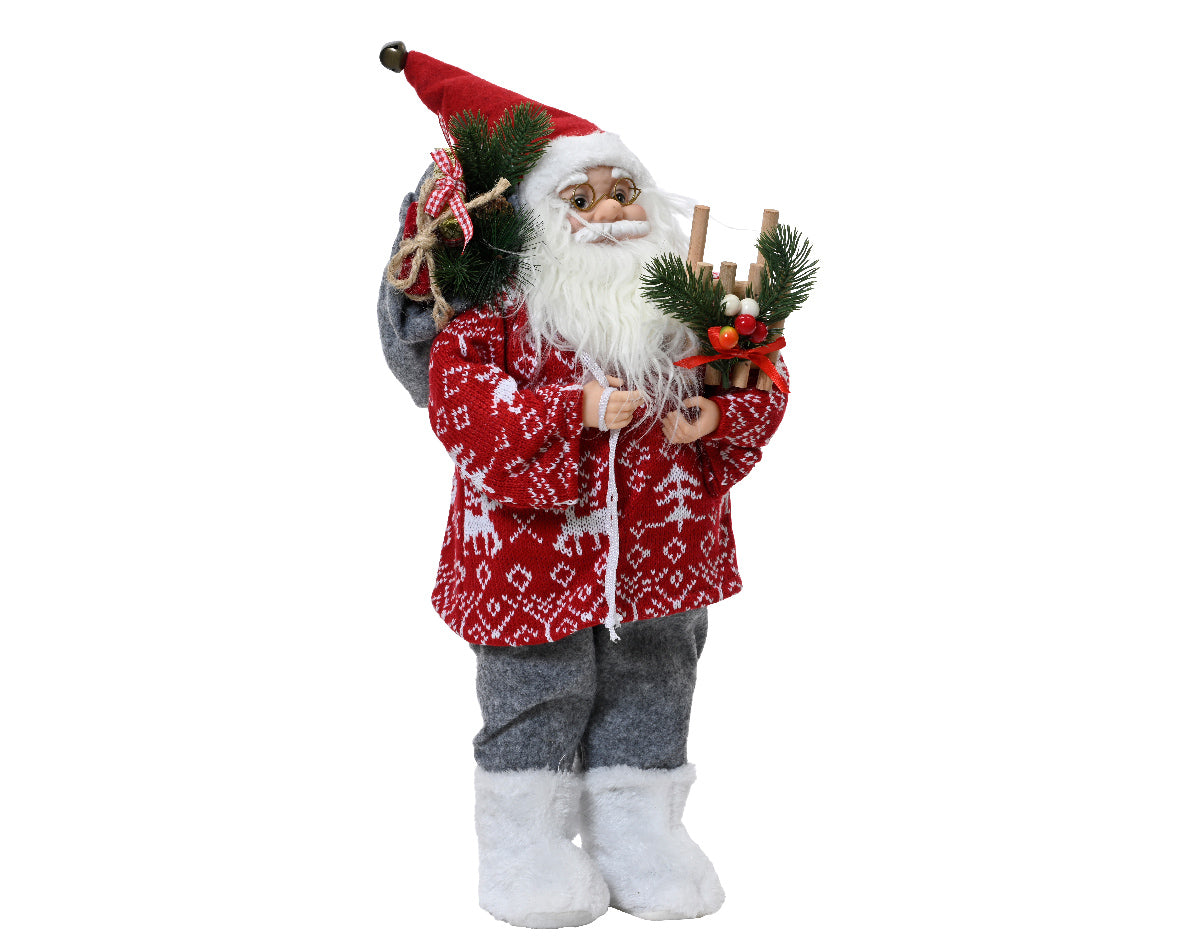 Kaemingk Festive Santa with Jumper Figure