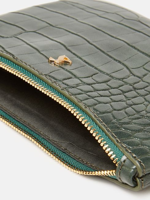 Joules Eliza Faux Leather Croc Effect Pouch