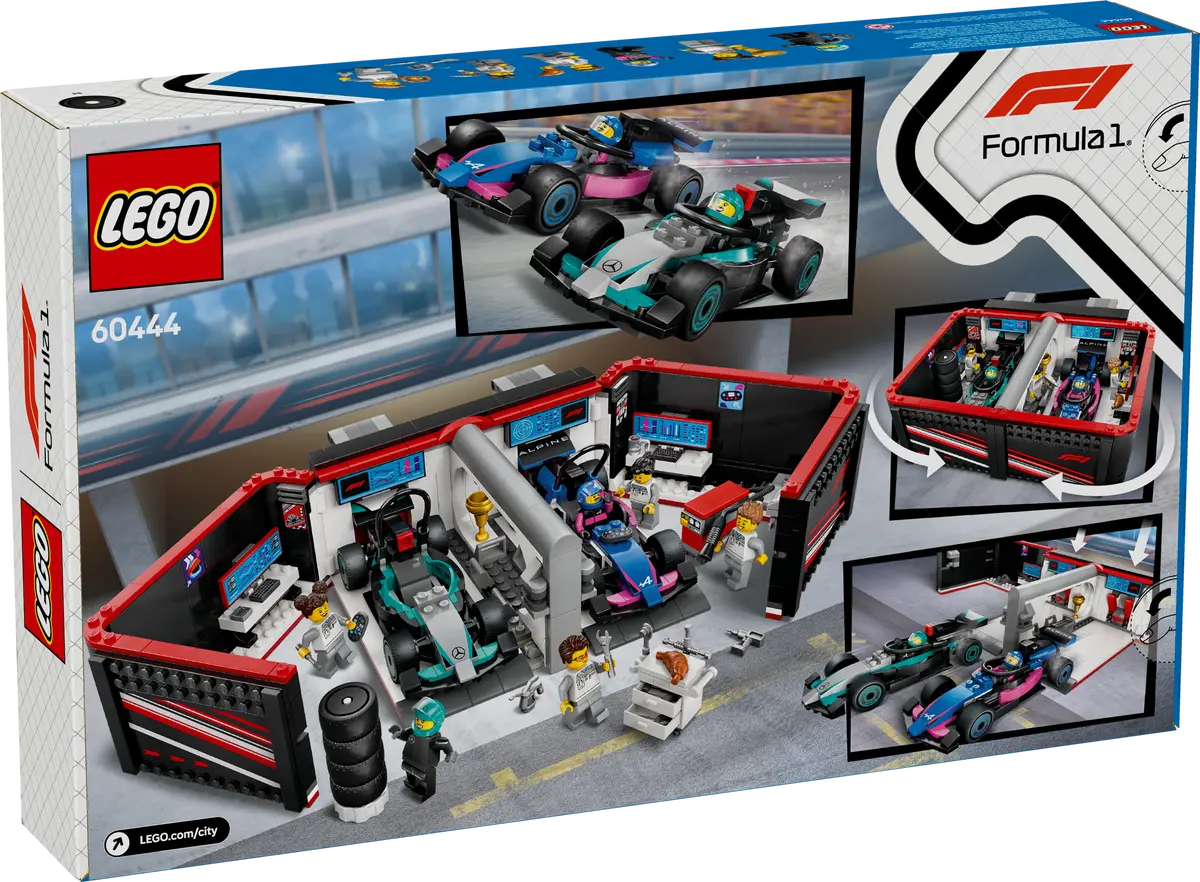 Lego City F1 Garage & Mercedes-AMG & Alpine Cars 60444