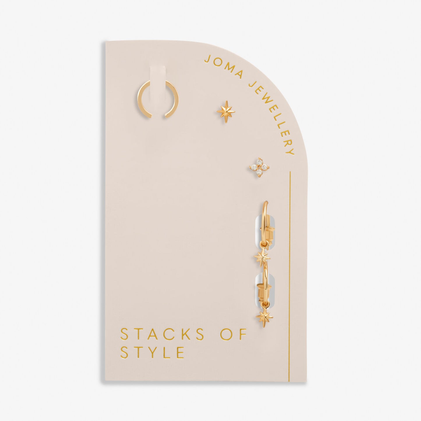 Joma Jewellery Stacks Of Style Gold Star Set Of Earrings