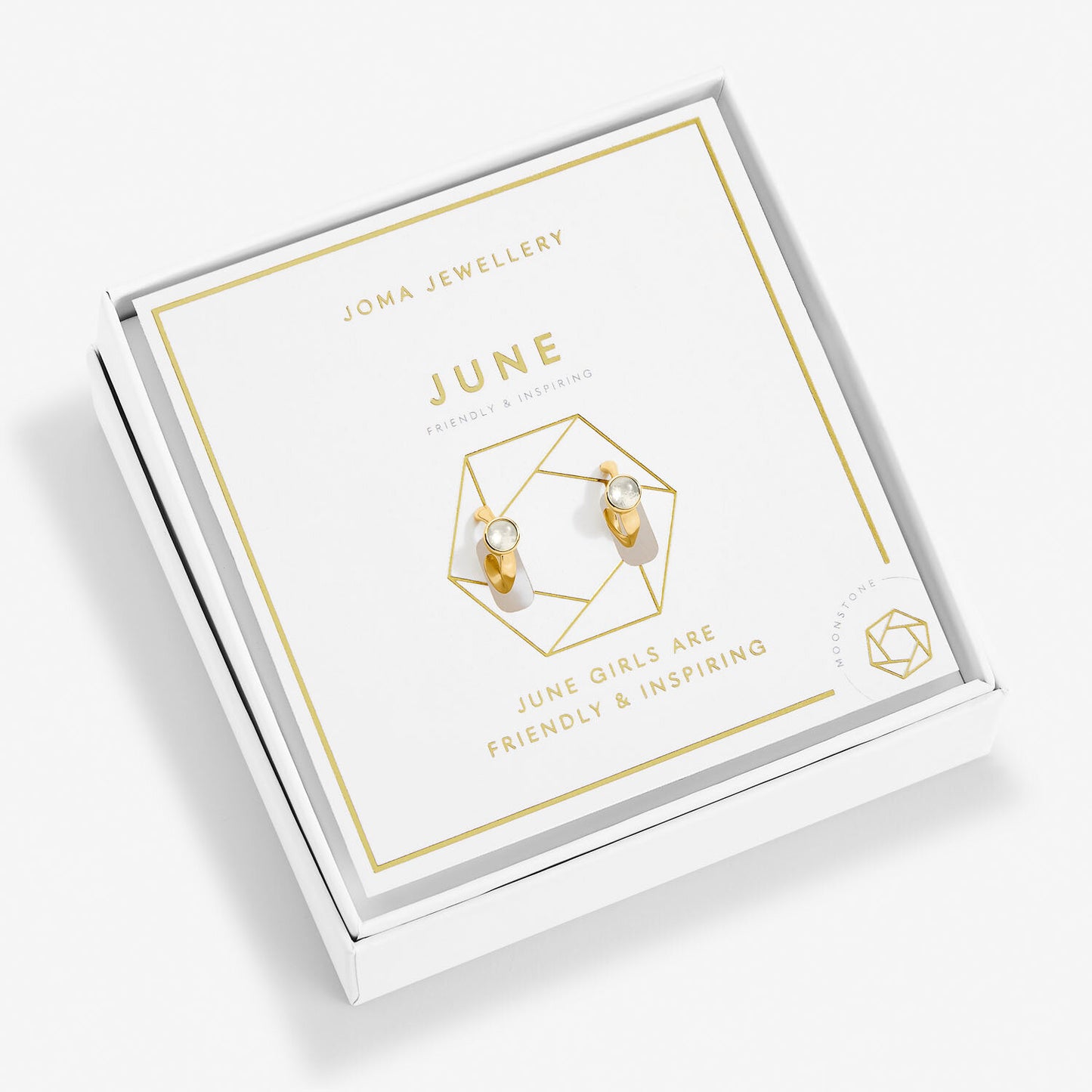 Joma Jewellery Gold Birthstone June Hoop Earrings