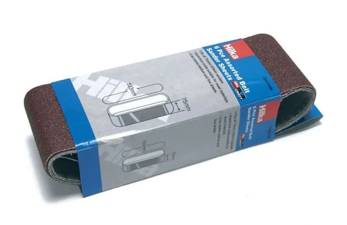 Hilka 6-Piece Assorted Belt Sander Sheets