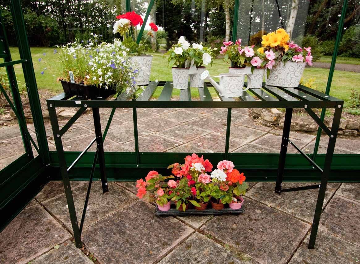 Halls 1 Tier Slatted Greenhouse Staging 4ft