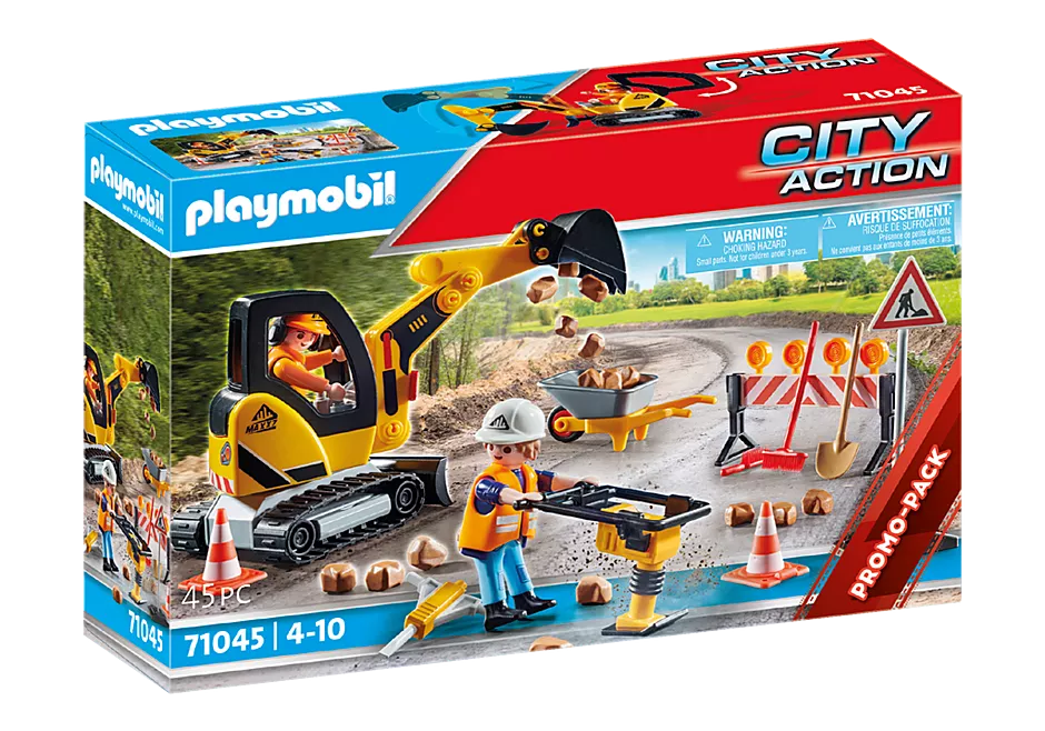 Playmobil City Action Road Works Construction Zone Promo Pack 71045 Sam Turner Sons