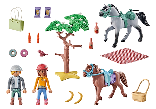 Playmobil Horses of Waterfall Horseback Riding Trip To The Beach With Amelia and Ben