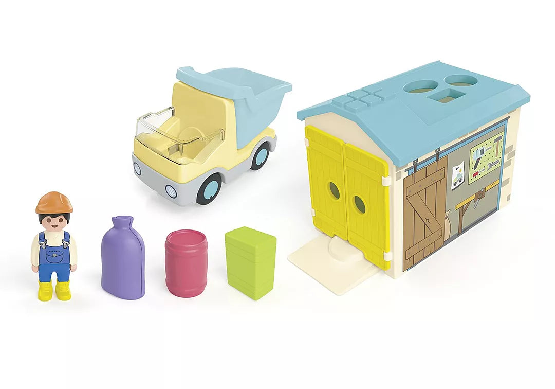 Playmobil Junior Truck with Sorting Garage