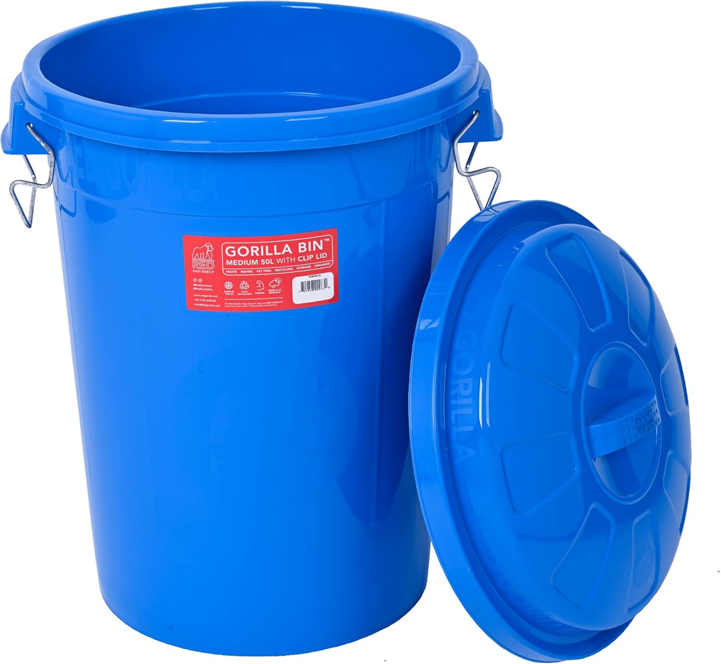 Red Gorilla 50L Storage Bin with Clip Lid