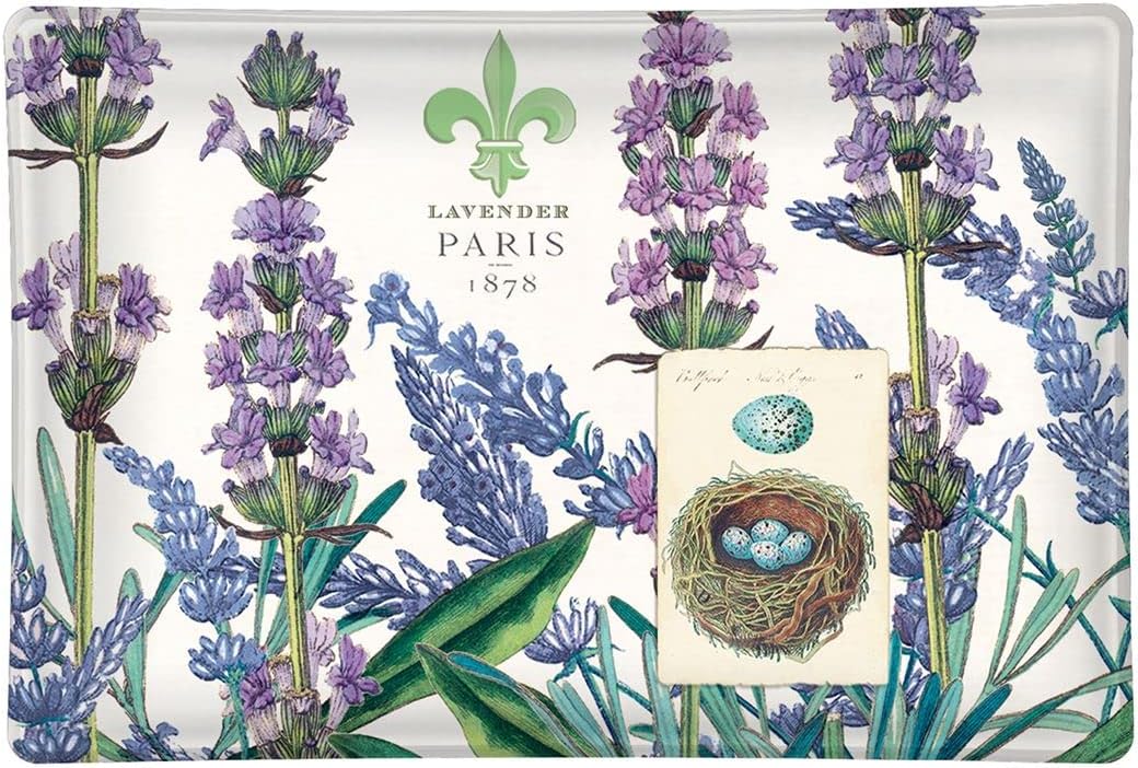 Michel Design Works Garden Lavender Glass Soap Dish