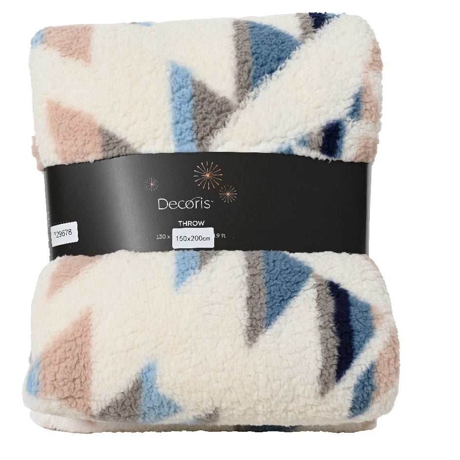 Kaemingk Throw Blanket - blue/colours 150cm x 200cm