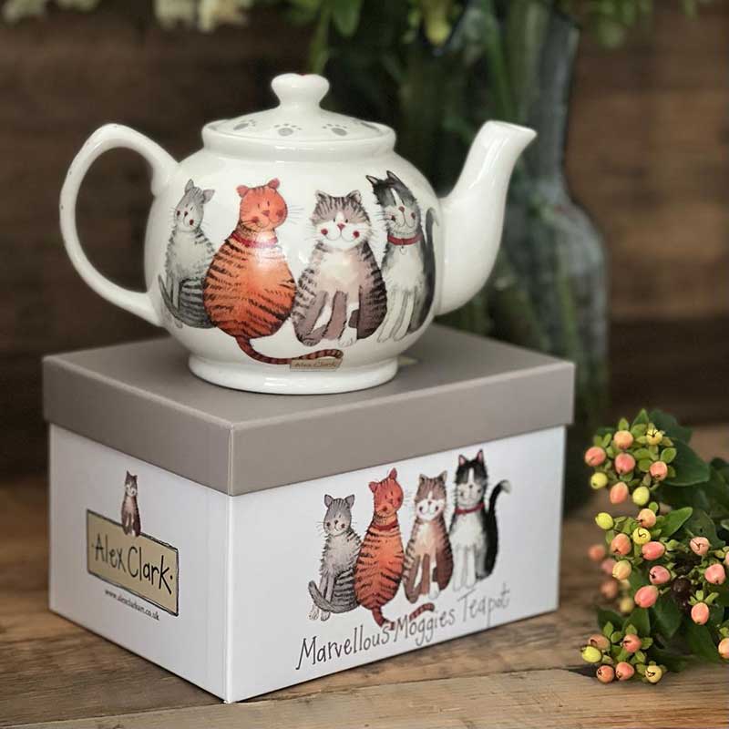 Alex Clark Marvellous Moggies Teapot