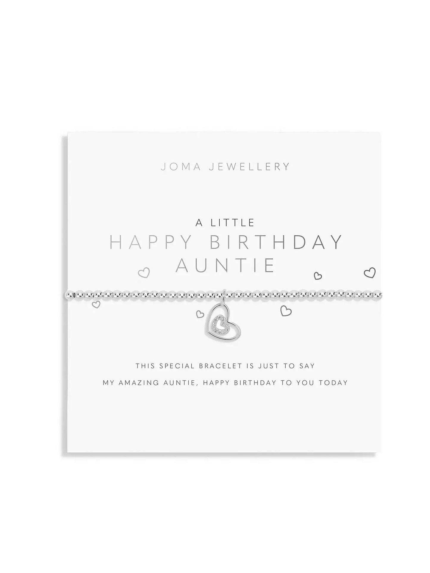 Joma Jewellery Happy Birthday Auntie Bracelet