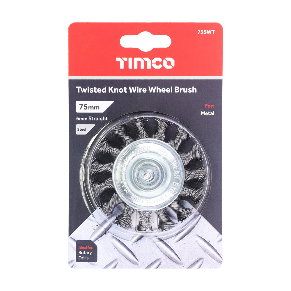Shaft Mount Wheel Brush Twist 75mm