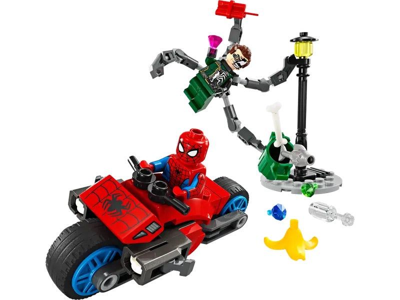 Lego Marvel Motorcycle Chase Spiderman 76275